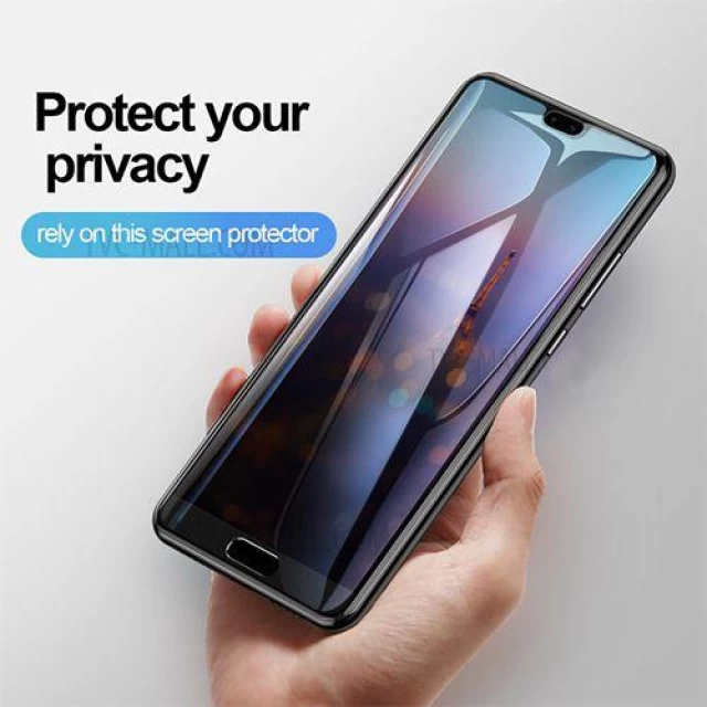 Захисне скло Baseus для Huawei P20 Anti-Spy Curved-Screen Protector Black (SGHWP20-TG01)