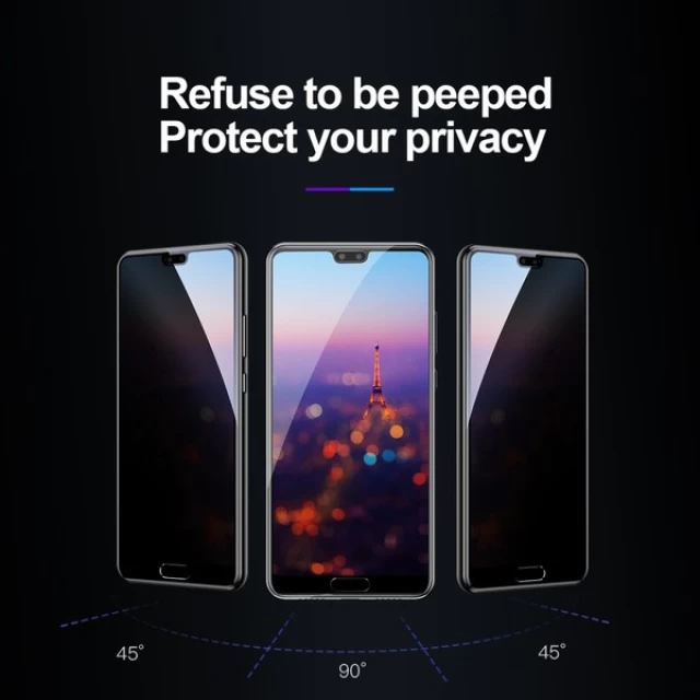 Защитное стекло Baseus для Huawei P20 Pro Anti-Spy Curved-Screen Protector Black (SGHWP20P-TG01)