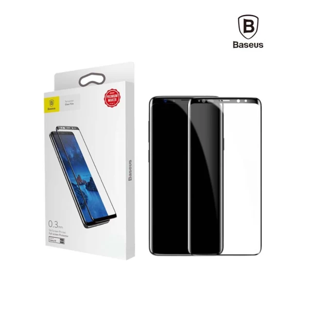 Защитное стекло Baseus для Samsung S9 Plus Full-Glass 0.3mm Black (SGSAS9P-TM01)