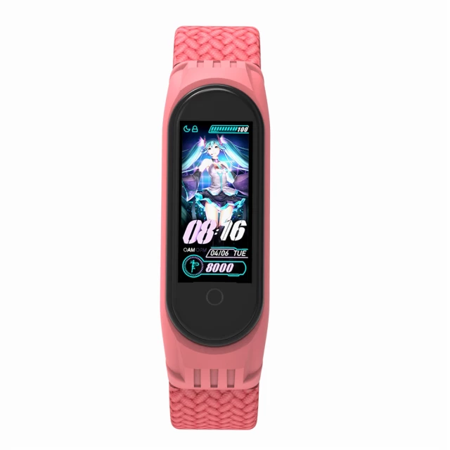 Ремешок ARM Braided Solo Loop для Xiaomi Mi Band 4/5/6 Pink (size S) (ARM59181)