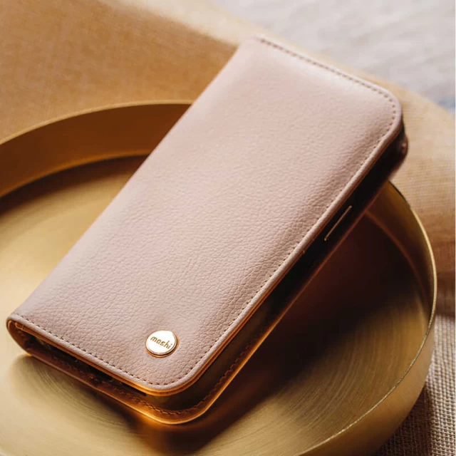 Чехол-книжка Moshi Overture Case with Detachable Magnetic Wallet для iPhone 13 Pro Luna Pink (99MO133303)