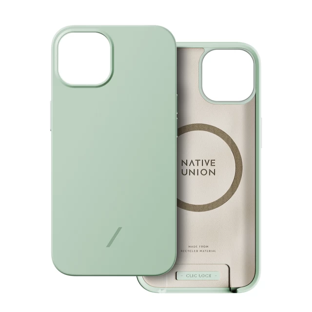 Чехол Native Union Clic Pop для iPhone 13 Pro Max Sage with MagSafe (CPOP-GRN-NP21L)
