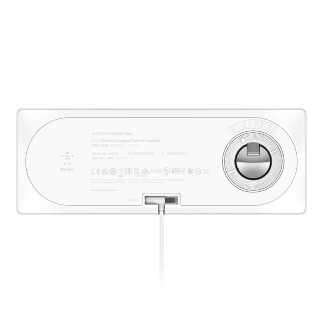 Бездротовий зарядний пристрій Belkin 3-in-1 15W White with MagSafe (WIZ016VFWH)