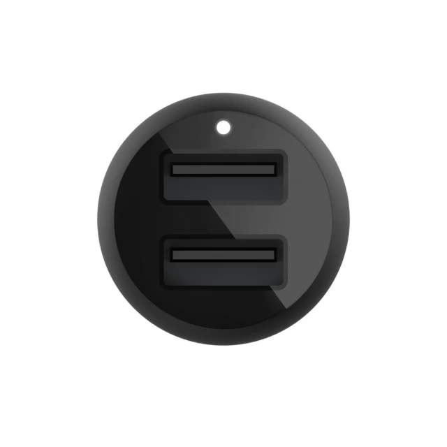 Автомобільний зарядний пристрій Belkin Car Charger 24W Dual USB-A Black (CCE001BT1MBK)