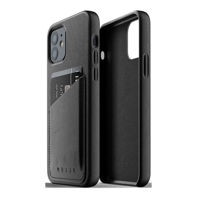 Чехол MUJJO для iPhone 12 | 12 Pro Full Leather Wallet Black (MUJJO-CL-008-BK)