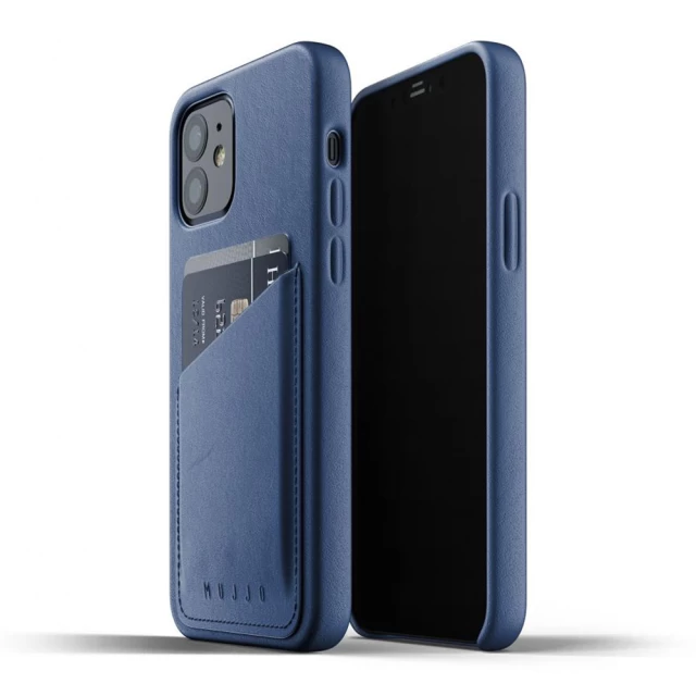 Чохол MUJJO для iPhone 12 | 12 Pro Full Leather Wallet Monaco Blue (MUJJO-CL-008-BL)