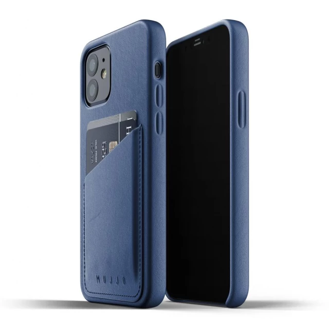 Чехол MUJJO для iPhone 12 | 12 Pro Full Leather Wallet Monaco Blue (MUJJO-CL-008-BL)