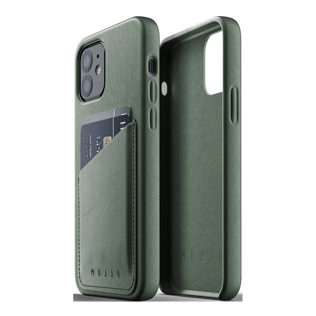 Чохол MUJJO для iPhone 12 | 12 Pro Full Leather Wallet Slate Green (MUJJO-CL-008-SG)