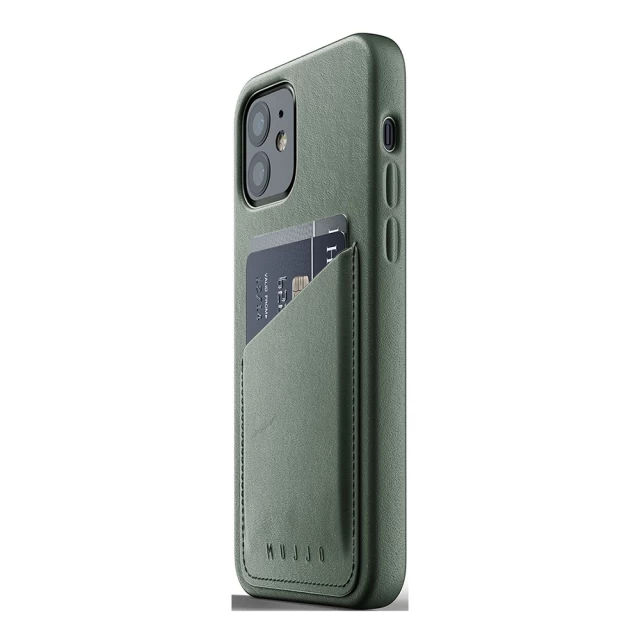 Чехол MUJJO для iPhone 12 | 12 Pro Full Leather Wallet Slate Green (MUJJO-CL-008-SG)