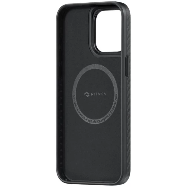 Чохол Pitaka MagEZ Case Pro 4 Twill 1500D для iPhone 15 Pro Max Black Grey with MagSafe (KI1501PMP)