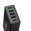 Сетевое зарядное устройство Choetech Quick Charge 4xUSB-A/USB-C 60W Black (Q34U2Q-EU)