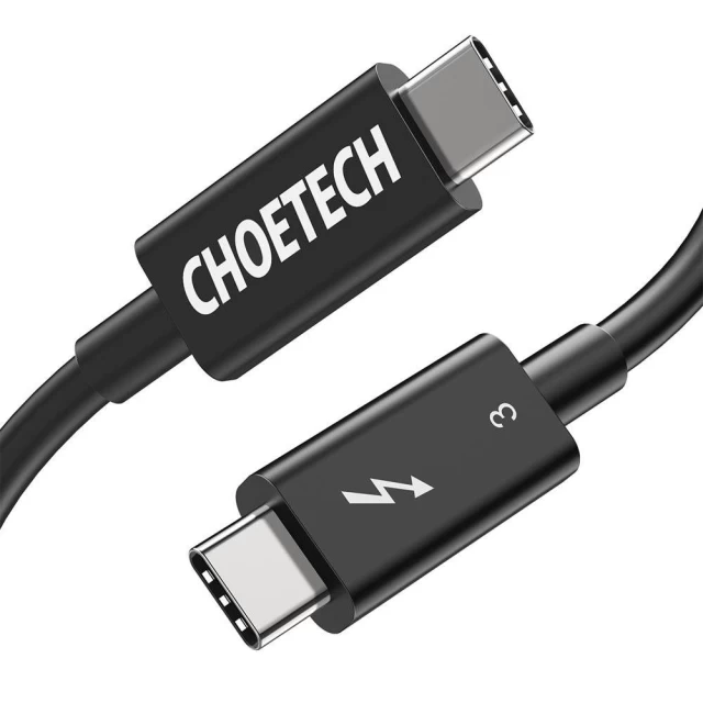 Кабель Choetech USB-C to USB-C Thunderbolt 100W 0.8m Black (A3009)