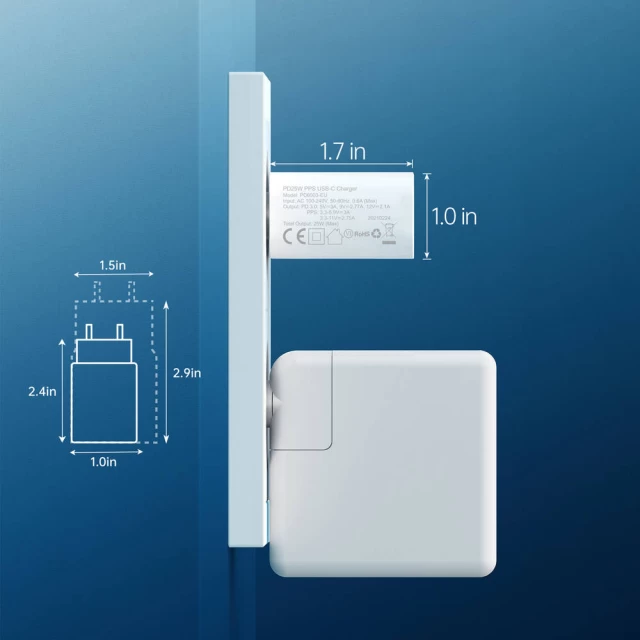 Сетевое зарядное устройство Choetech 25W USB-С White (PD6003-EU-WH)