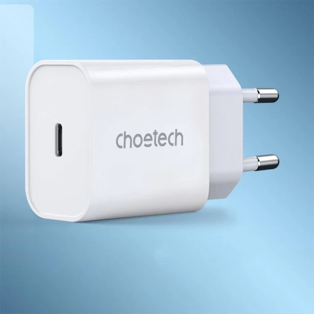 Мережевий зарядний пристрій Choetech 25W USB-С White (PD6003-EU-WH)