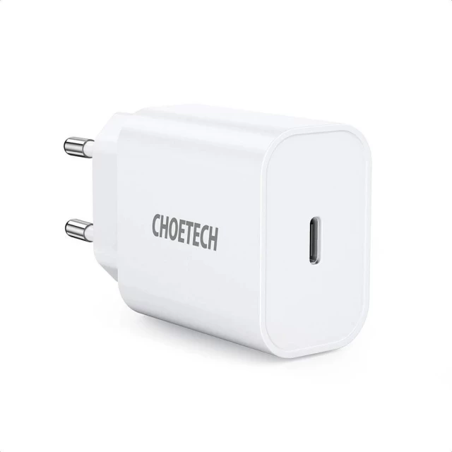 Мережевий зарядний пристрій Choetech FC 20W USB-C (2 pack) White (MIX00114 (PD5005*2）)