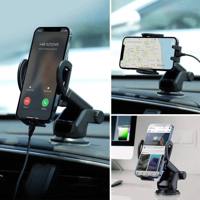 Автотримач Joyroom Dashboard Car Phone Holder Cradle Design Black (JR-ZS258-BK-DB)