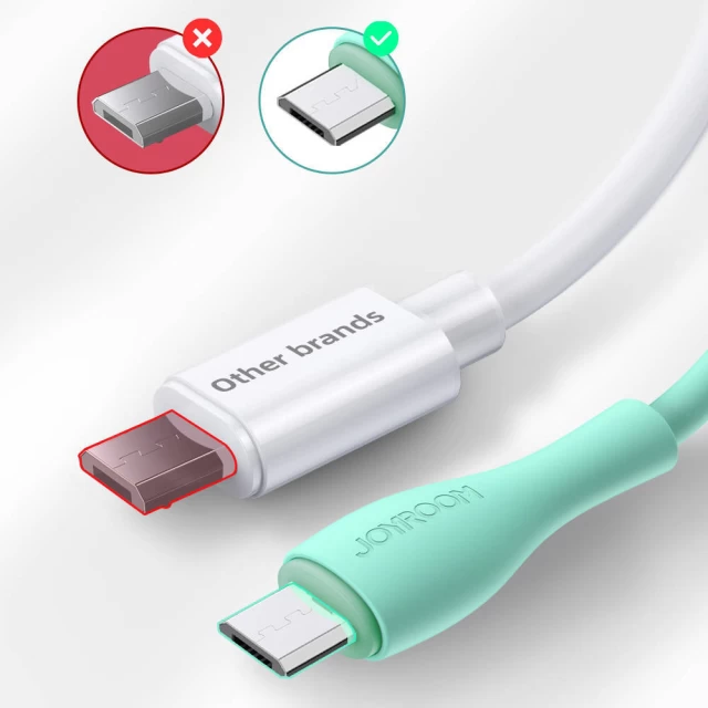 Кабель Joyroom USB-A to micro USB 2.4A 1m Green (S-1030M8-GR-USB-A)