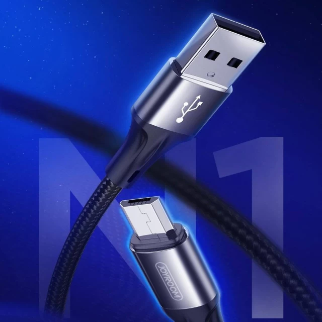 Кабель Joyroom USB-A to micro USB 3A 1.5m Black (S-1530N1-BK-USB-A)