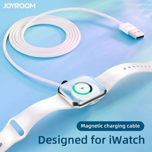 Бездротовий зарядний пристрій Joyroom Qi з вбудованим кабелем для Apple Watch 1.2m White (S-IW001S)
