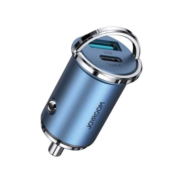Автомобільний зарядний пристрій Joyroom Quick Charge USB-A/USB-C 45W 5A Blue (C-A35-BL)