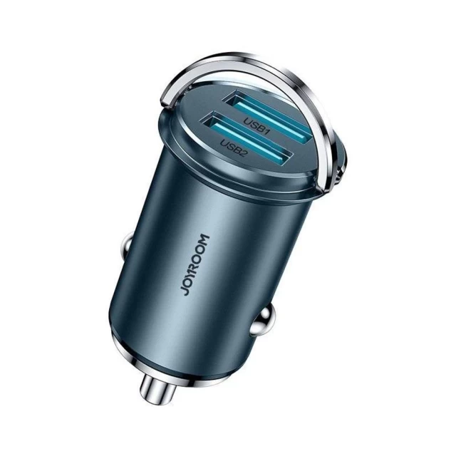 Автомобильное зарядное устройство Joyroom Quick Charge 2x USB-A 45W 5A Blue (C-A36-BL)