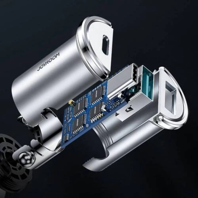 Автомобильное зарядное устройство Joyroom Quick Charge USB-A/USB-C 20W 5A Blue (C-A45-BL)