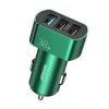 Автомобильное зарядное устройство Joyroom Quick Charge 3x USB-A 38W 4.5A Green (C-A19-GREEN)