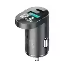 Автомобільний зарядний пристрій Joyroom Quick Charge USB-A/USB-C 42.5W Silver (6941237133830)