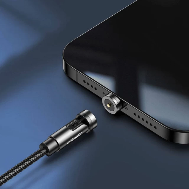 Магнітний кабель Joyroom USB-A to USB-C 2.4A 1.2m Black (S-1224X2-C-BLACK)