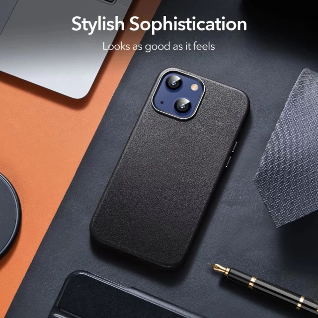 Чехол ESR для iPhone 13 Metro Premium Leather Black with MagSafe (4894240150146)
