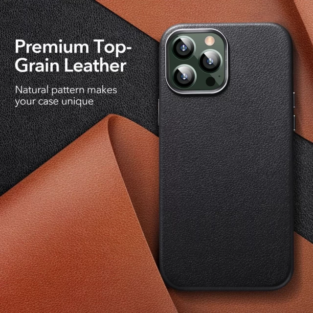 Чохол ESR для iPhone 13 Pro Max Metro Premium Leather Black with MagSafe (4894240150580)