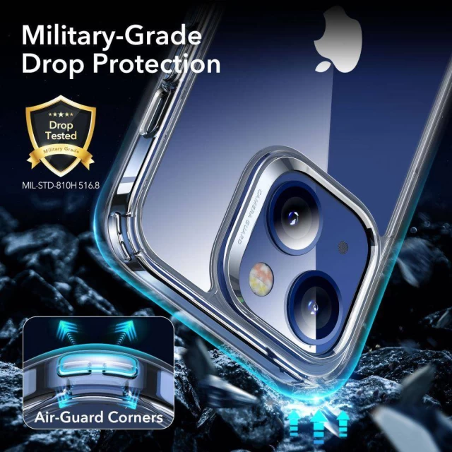 Чехол и два защитных стекла ESR Classic Hybrid для iPhone 13 mini Clear (4894240150108)