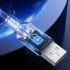 Кабель Joyroom USB-A to USB-C with Sound-Responsive LED Backlight 2.4A 1.2m Gray (S-1230N16-GR-USB-C)