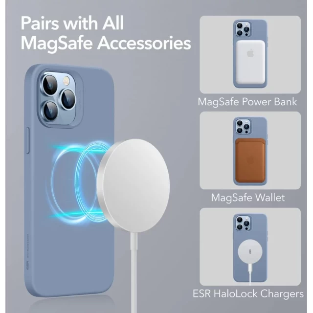 Чохол ESR для iPhone 13 Pro Cloud Soft Blue with MagSafe (4894240152423)