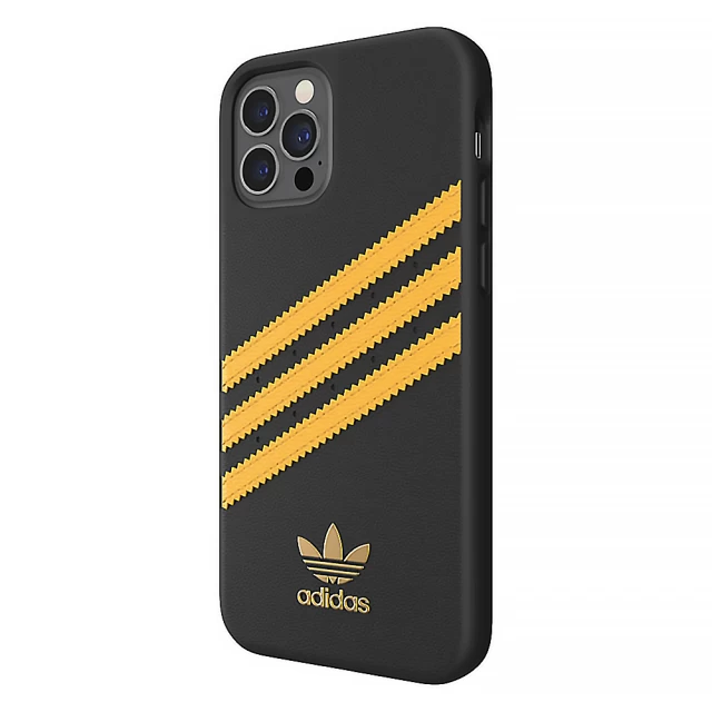 Чехол Adidas OR Molded PU для iPhone 12 Pro Black Gold (8718846084901)