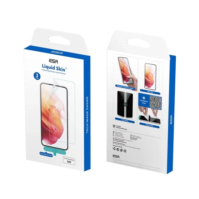 Защитная пленка ESR Liquid Skin для Samsung Galaxy S22 (3 Pack) (4894240159422)
