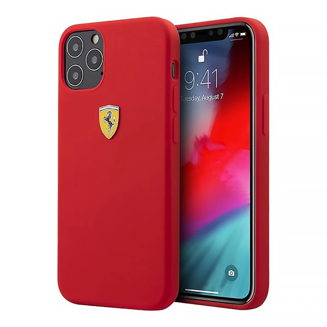 Чохол Ferrari On Track Silicone для iPhone 12 | 12 Pro Red (FESSIHCP12MRE)