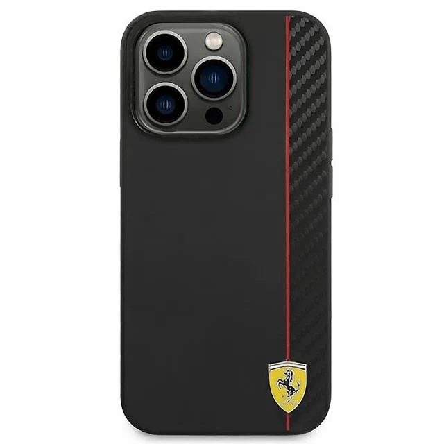 Чохол Ferrari Carbon для iPhone 14 Pro Black (FEHCP14LAXBK)