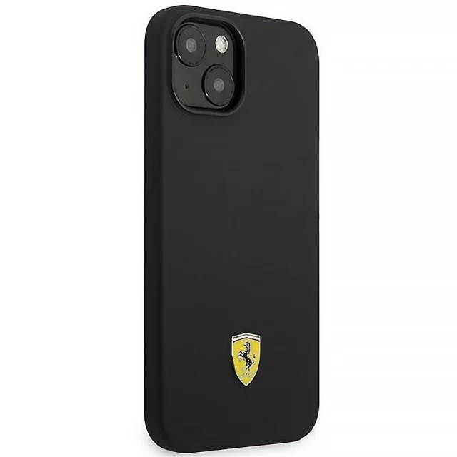 Чехол Ferrari Silicone Metal Logo для iPhone 14 Plus Black (FEHCP14MSIBBK)