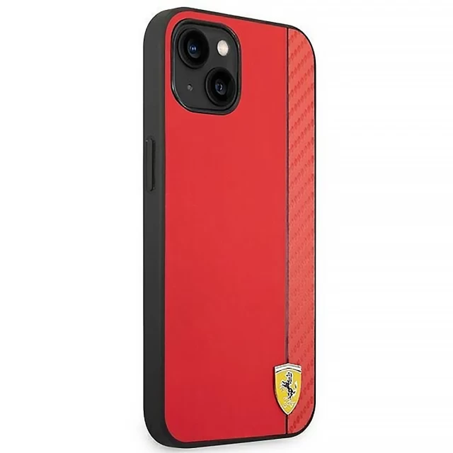 Чехол Ferrari Carbon для iPhone 14 Red (FEHCP14SAXRE)