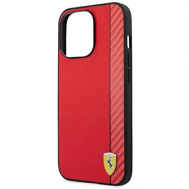 Чохол Ferrari Carbon для iPhone 14 Pro Max Red (FEHCP14XAXRE)