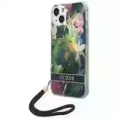 Чехол Guess Flower Strap для iPhone 14 Blue (GUOHCP14SHFLSB)