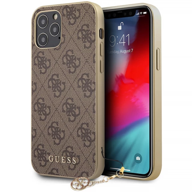 Чохол Guess 4G Charms Collection для iPhone 12 Pro Max Brown (GUHCP12LGF4GBR)