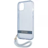 Чехол Guess Translucent Strap для iPhone 13 mini Blue (GUHCP13SHTSGSB)