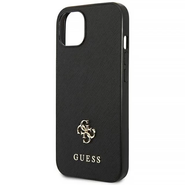 Чохол Guess Saffiano 4G Small Metal Logo для iPhone 13 mini Black (GUHCP13SPS4MK)
