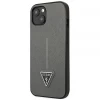 Чехол Guess Saffiano Triangle Logo для iPhone 13 mini Silver (GUHCP13SPSATLG)