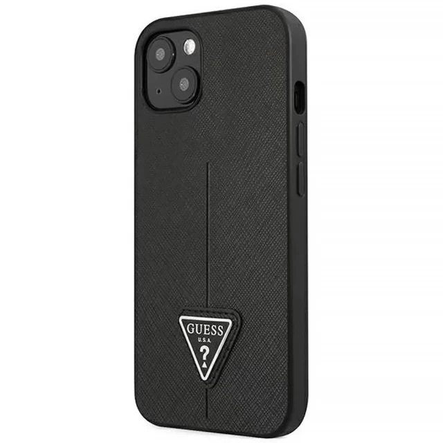 Чохол Guess Saffiano Triangle Logo для iPhone 13 mini Black (GUHCP13SPSATLK)