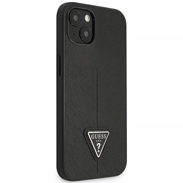 Чехол Guess Saffiano Triangle Logo для iPhone 13 mini Black (GUHCP13SPSATLK)