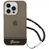 Чехол Guess Translucent Pearl Strap для iPhone 14 Pro Max Black (GUHCP14XHGCOHK)