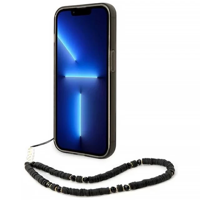 Чохол Guess Translucent Pearl Strap для iPhone 14 Pro Max Black (GUHCP14XHGCOHK)